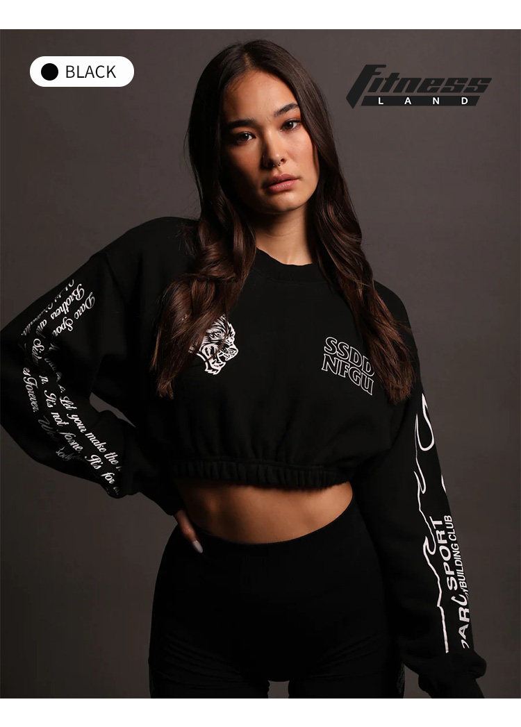 Имеется в наличии в китае DARC круглый вырез свитер краткое модель MOVE FAST "GWEN" CROPPED CREWNECK 