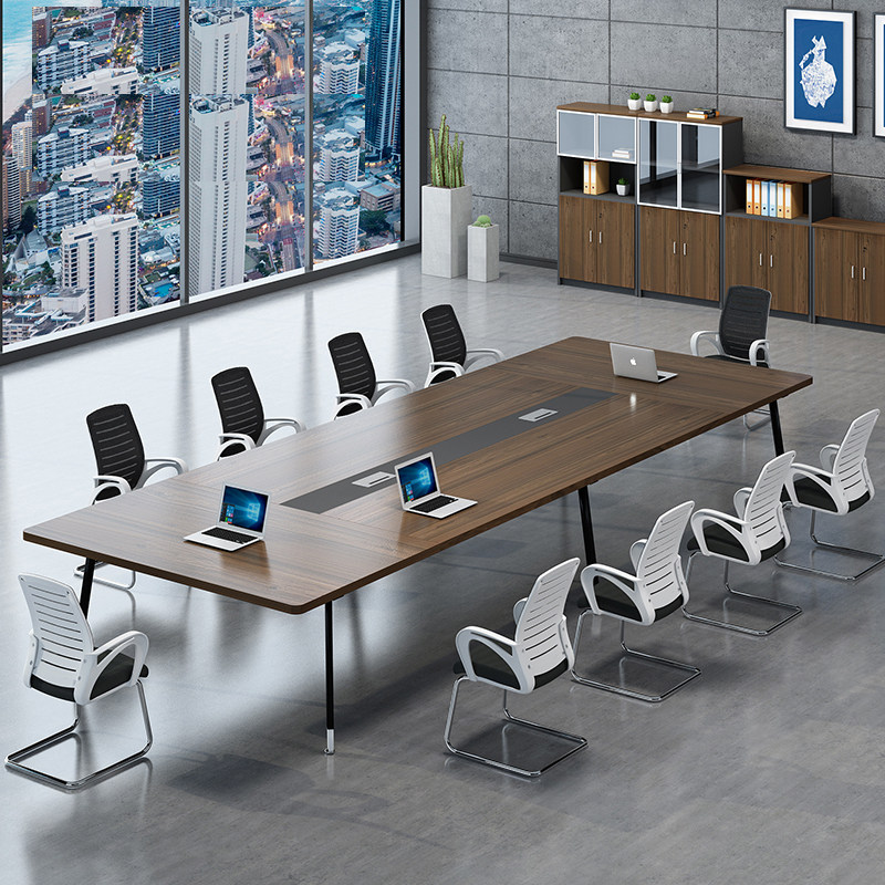 Small and medium-sized conference table long table simple modern strip negotiation training table conference room office desk chair dWyjhm