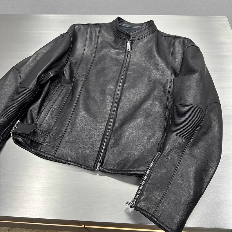 26 New Vintage Heavy-Duty Men's Biker Leather Jacket Motorcycle Jacket Racing Short Coat Autumn Loose Fit