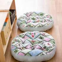 Cotton and hemp thickened futon mat Tatami mat can sit on the floor mat Bay window household round square bedroom floor cushion