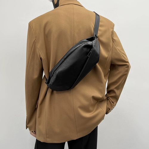 Сумка на одно плечо, нагрудная сумка, мужской кожаный рюкзак, из натуральной кожи, воловья кожа