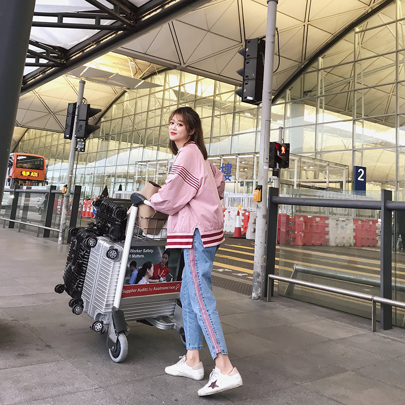 High waist 90% jeans woman 2021 spring autumn new Korean version large size size fat mm loose display slim straight cylinder wide pants