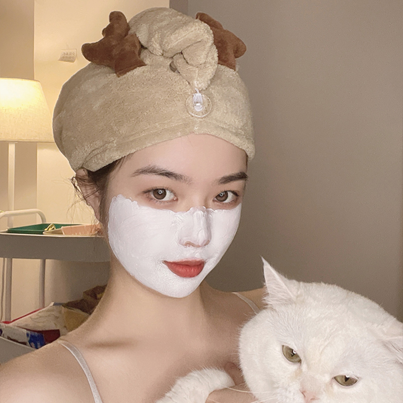 Cute hair drying cap female super absorbent quick-drying shower cap Baotou dry hair towel shampoo and wipe hair towel 2022 new