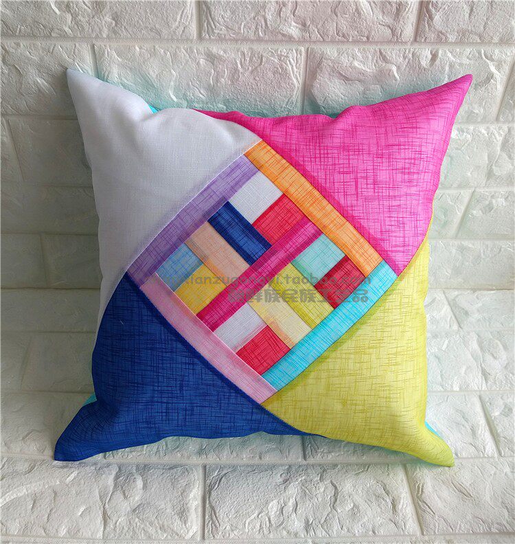 South Korean traditional square holding pillow Han style dining room home decoration minimalist sofa parquet cushions 40 * 40cm