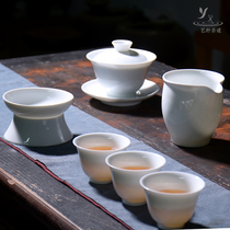 Japanese tea set White porcelain Kung Fu tea set Teacup set Home ceramic office tea set logo custom tea set