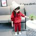Bộ đồ cho bé gái đại dương 2018 Thu mới Thời trang cho bé Vàng Velvet Áo len thể thao hai mảnh Tide 1-4 tuổi 3 quần jean bé gái Phù hợp với trẻ em