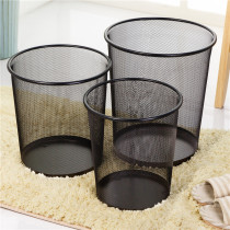 Office metal trash can Barbed wire Household waste basket Living room bathroom Bedroom company lidless sorting tube