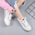 Giày đế xuồng nhỏ màu trắng cỡ lớn Giày nữ cỡ lớn 40 41-43 mùa hè Sinh viên thể thao giản dị Giày thể thao đế bệt lớn - Plimsolls giày the thao nữ cao cấp Plimsolls