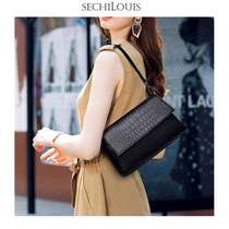 Advanced sense leather crocodile pattern shoulder underarm bag women 2021 New Fashion large capacity cowhide niche shoulder bag