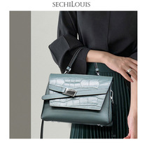 Light luxury atmospheric top layer cowhide Hand bag ladies bag 2021 new fashion temperament commuter leather shoulder bag