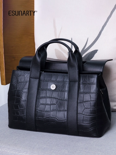 Вместительная и большая элитная элегантная сумка на одно плечо для матери, из натуральной кожи