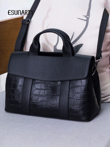 Вместительная и большая элитная элегантная сумка на одно плечо для матери, из натуральной кожи