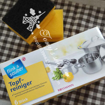 Germany dm profissimo stainless steel double-sided dishwashing sponge wipe stainless steel strong degreasing cleaning 6 pieces