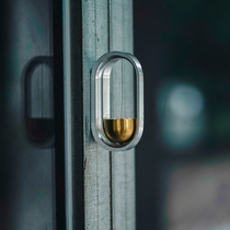 Japanese-style long-lasting dopamine doorbell high-end brass suction door-type door-opening reminder bell-ringing refrigerator sticker bell wind chime