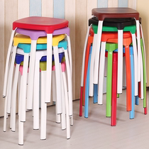Thickened plastic household stool table stool simple living room small bench simple adult non-slip bench plastic chair