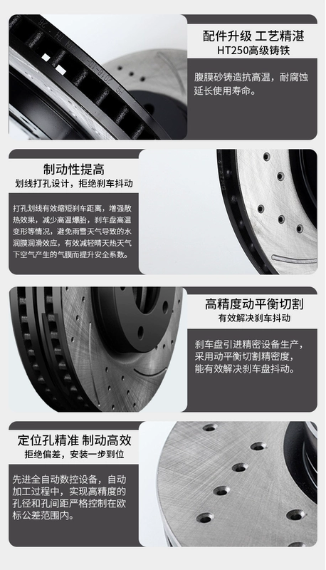 Fei Shield phù hợp với đĩa phanh Great Wall VV7S WEY VV5 VV7C VV6 P8 Đĩa phanh trước và sau Weipai