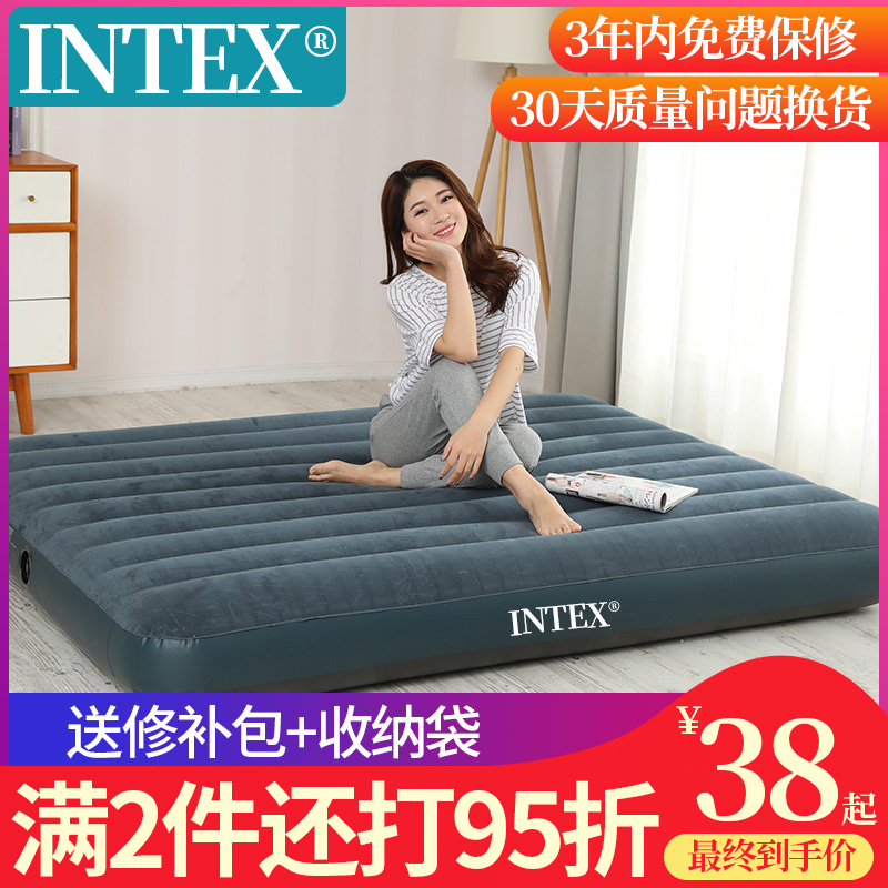 Double inflatable mattress widened and thickened gas mattress outdoor portable single folding mattress simple camping mattress