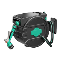 Wall-mounted automatic recycling flower watering hose high-pressure car wash water gun courtyard garden household hose storage hose reel