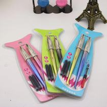 The 3921 colorful big shark can change the bag can Ink ink pen set 2 sets of student gifts