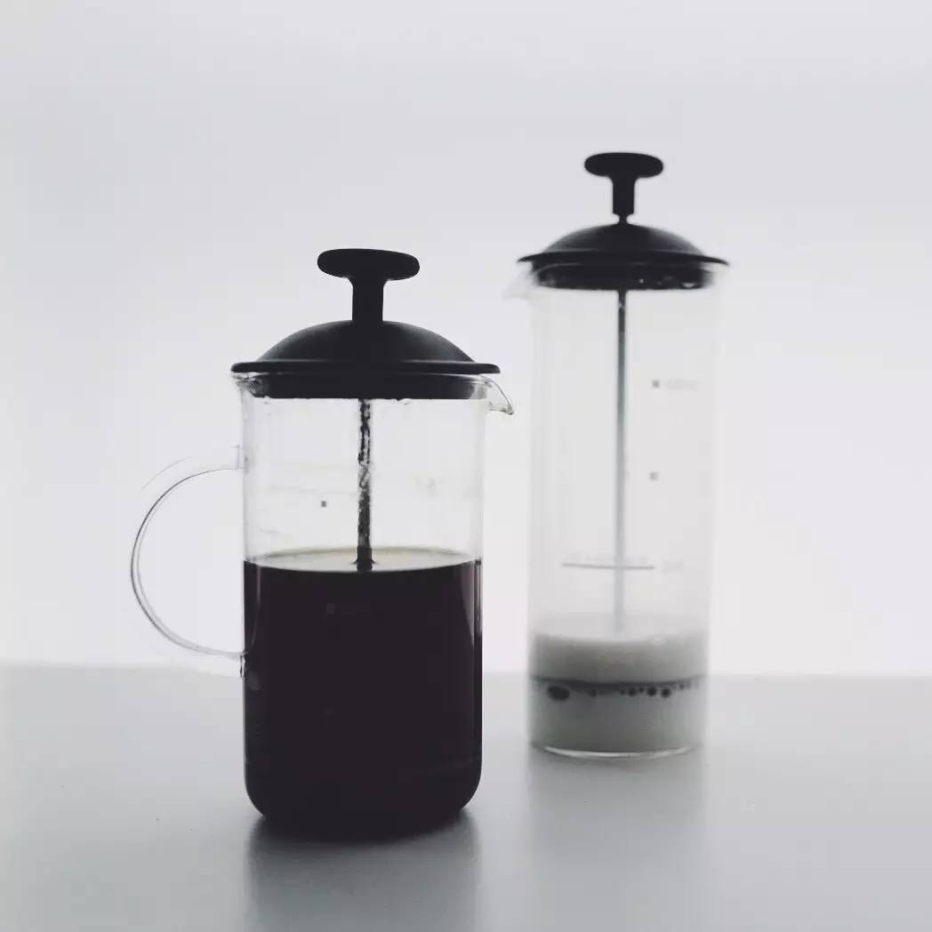 (Black Mage) One serving glass french press jug milking jug
