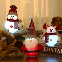 Luminous Santa Claus Snowman doll plush toy Muppet doll Christmas Tree pendant Christmas decoration