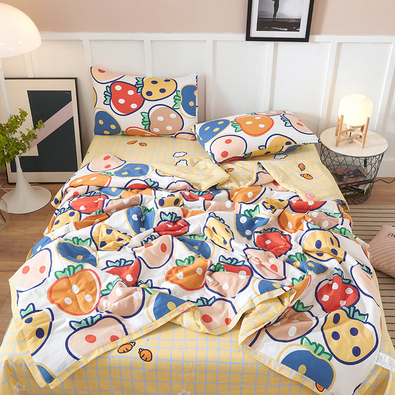 Kindergarten cartoon summer cool quilt cotton baby children summer thin quilt student single air conditioner quilt can be washed and machine washed