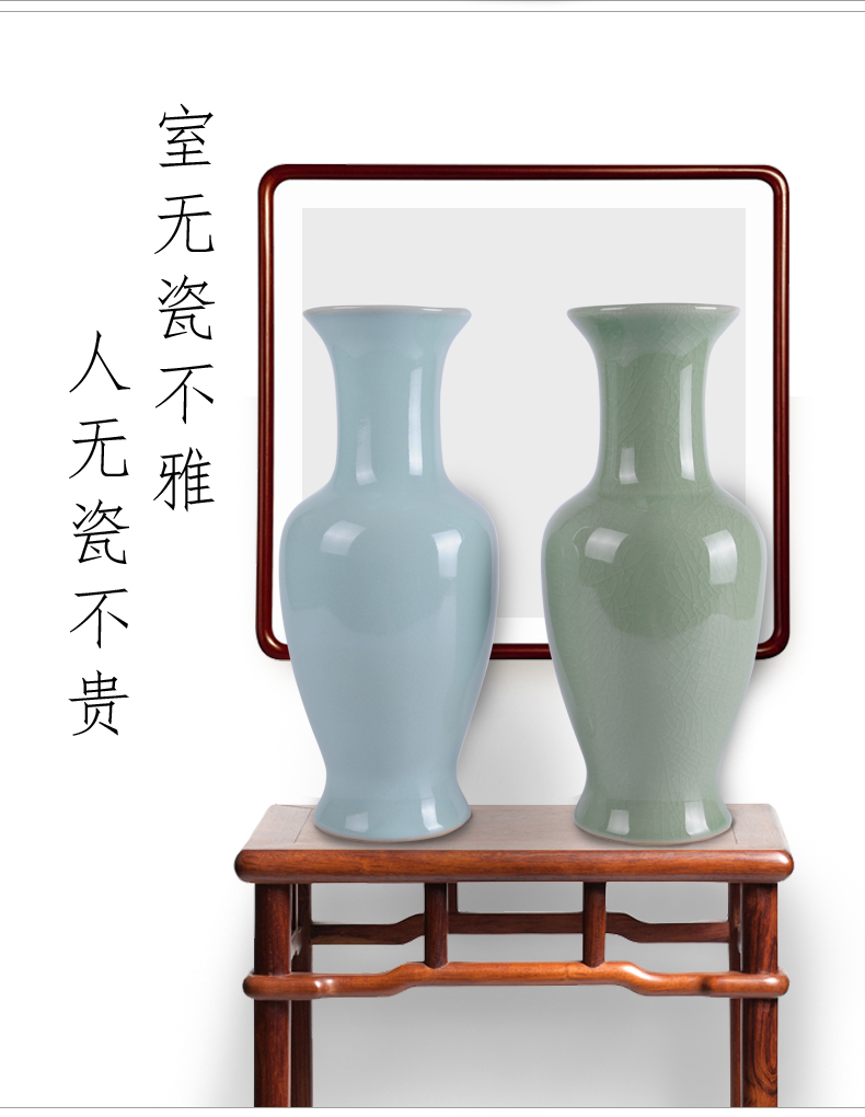 Archaize your up handicraft ru porcelain vase furnishing articles ceramic flower arranging flowers, Chinese wind restoring ancient ways is contracted sitting room adornment