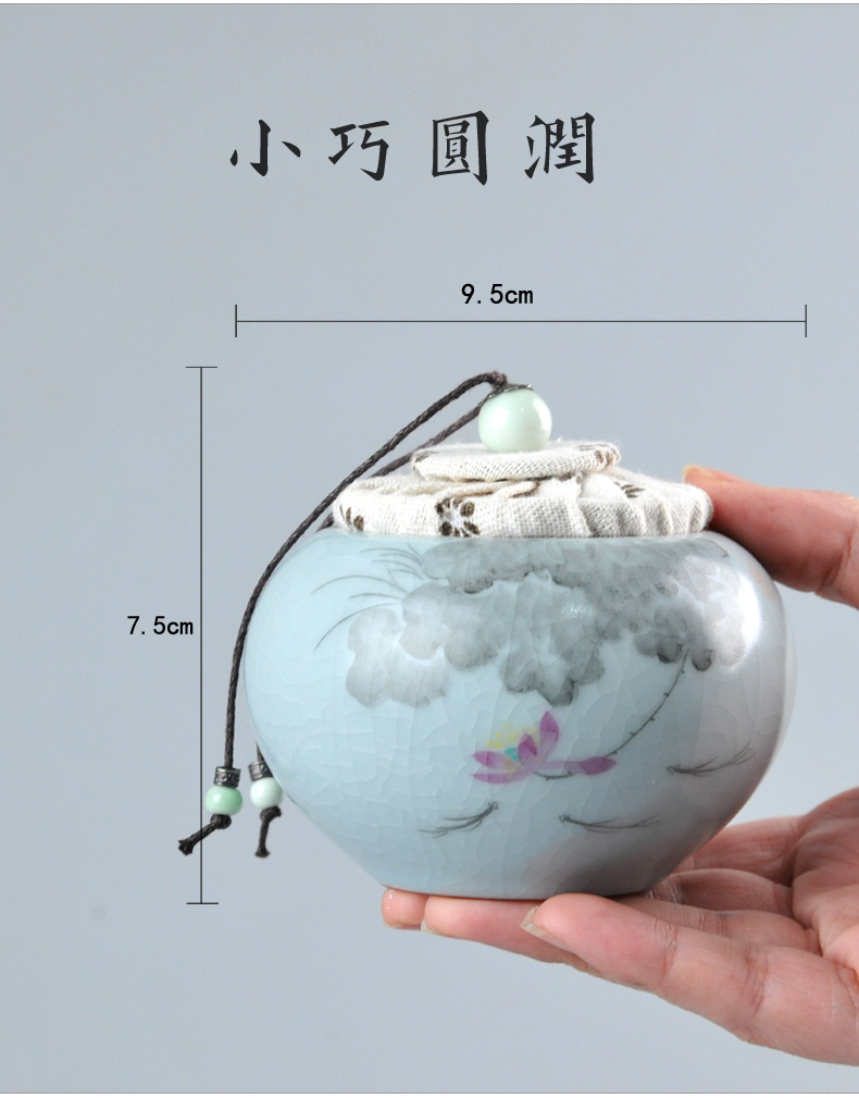 Your up porcelain tea box sealed as cans ceramic storage POTS round tea storage POTS classic Chinese style is contracted jar