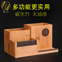 Pen holder creative fashion multifunctional office desktop storage box Chinese style simple custom lettering business gifts