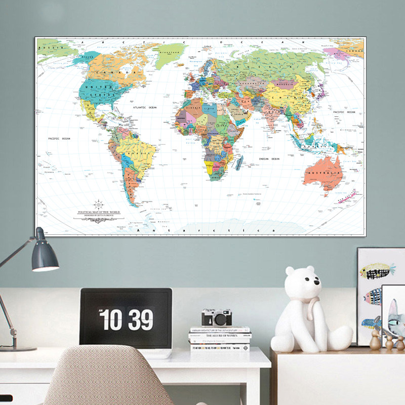 ZETTA FLORENCE magnetic map world version Chinese version personalized footprint punch card to map customization