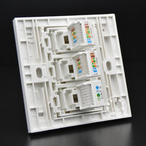 Type 86 network voice wall panel 2 free CAT5E Category 5e computer network ports CAT3 telephone socket