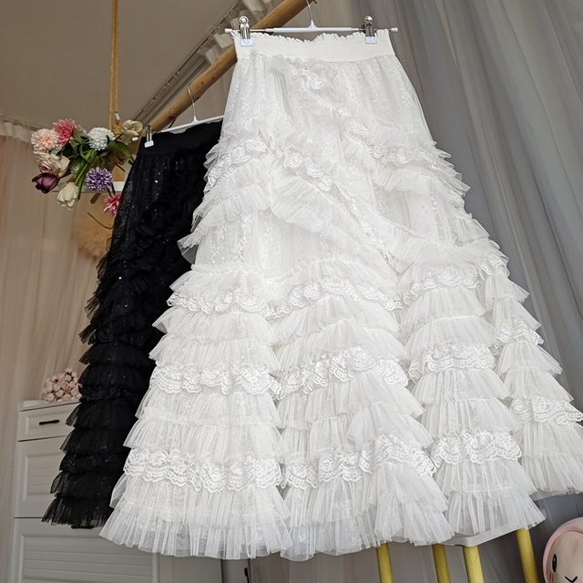 76 fishtail skirt cake skirt slim lace