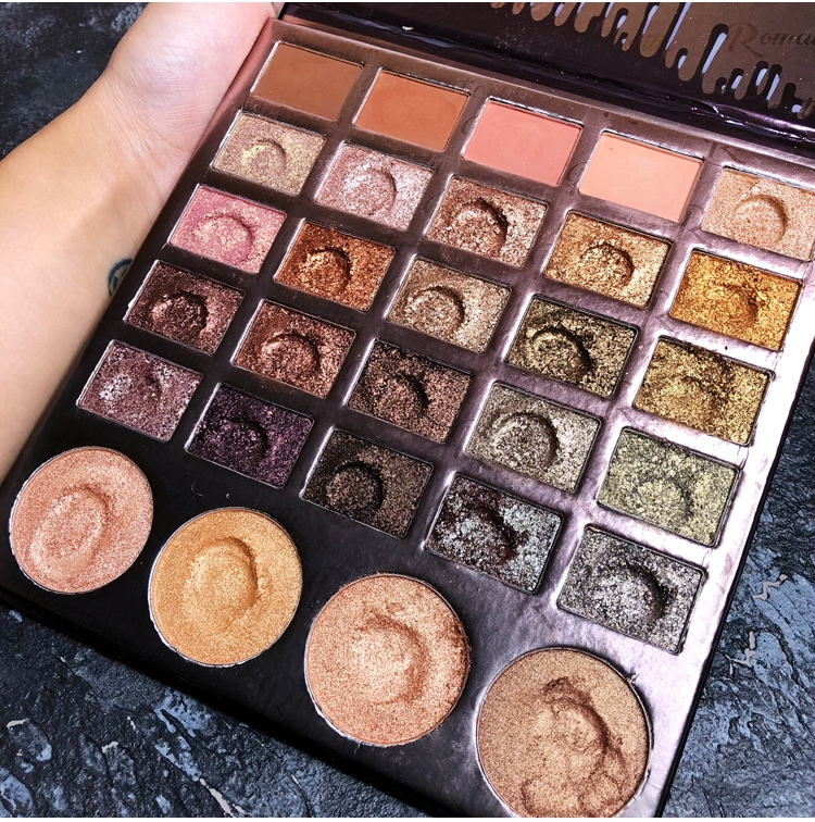 Kết cấu khoai tây nghiền kim loại Pearlescent Matte Polarized Earth Color Wet Powder Eye Shadow Tấm High Light Repair Tụ Net Red bảng mắt focallure