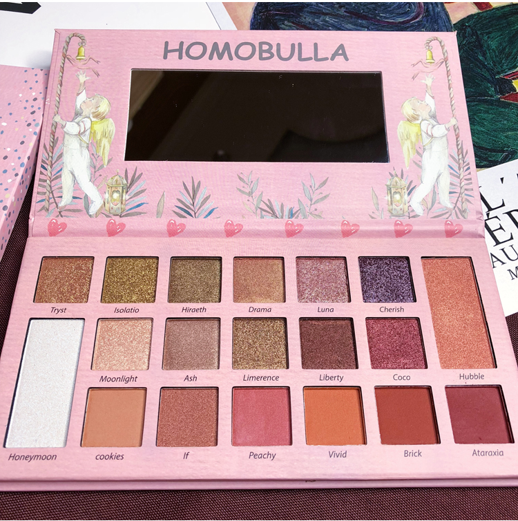 B trạm khuyến nghị HOMOBULLA cô gái Angel 19 màu ngọc trai mờ nghiền khoai tây màu mắt màu đỏ mạng odbo phấn mắt