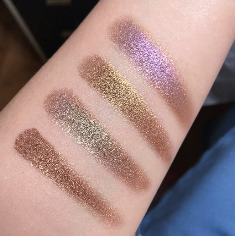 Ba màu phân cực ngọc trai tắc kè hoa cầu vồng nàng tiên cá Ji eyeshadow cao bóng bột pan ba chiều công suất sửa chữa chẵn lẻ thay vì màu sắc