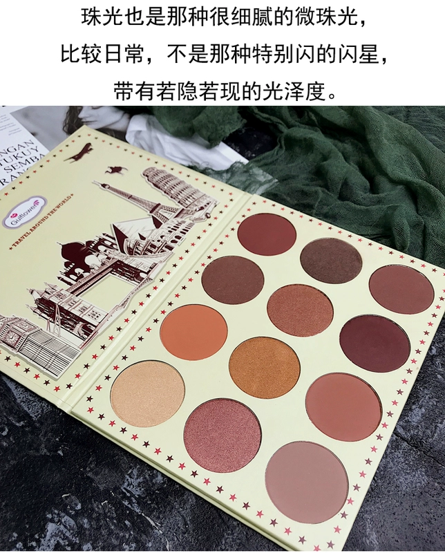 Xuất khẩu Dubai 12 màu đất hoang dã màu ngọc trai mờ khay màu mắt bí ngô màu rượu vang đỏ hoàng hôn trạm B bảng màu mắt huda