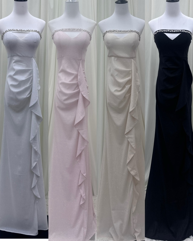 Evening Dress with Low-Cut Deep V-Neck, Sexy and Flattering, Covers the Belly, Suitable for Banquets, Strapless, Bodycon, Long Fishtail Dress Evening Dress with Low-Cut Deep V-Neck, Sexy and Flattering, Covers the Belly, Suitable for Banquets, Strapless, Bodycon, Long Fishtail Dress