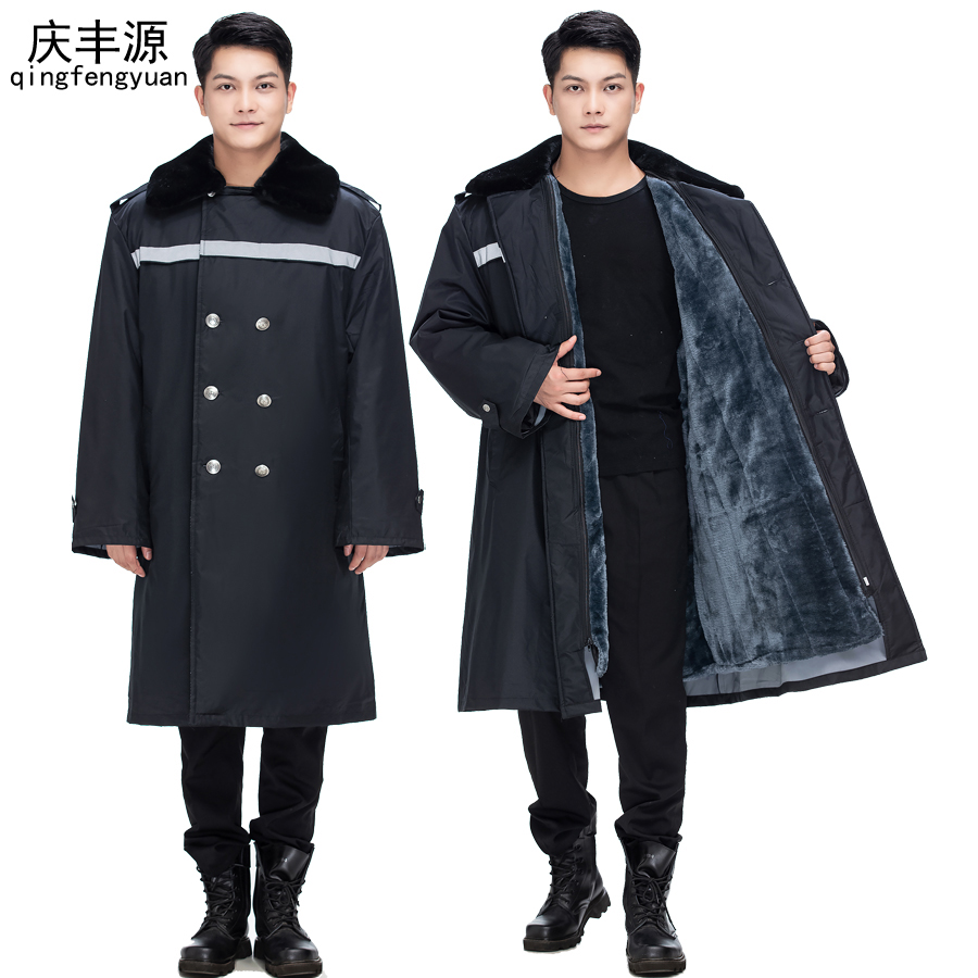 Military cotton coat men's lengthened and thickened northeast outdoor waterproof refrigerator cold-proof old labor insurance cotton coat security cotton clothing