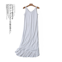 2604 Female Summer New Product Vest Pendant With Skirt Woman Sleeveless Lap Dress Loose V collar front short rear long slapped bottom dress