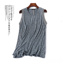 4404 vest female summer pure color round collar sleeveless T-shirt literary and art comeback with a thin undershirt and outside wearing blouses