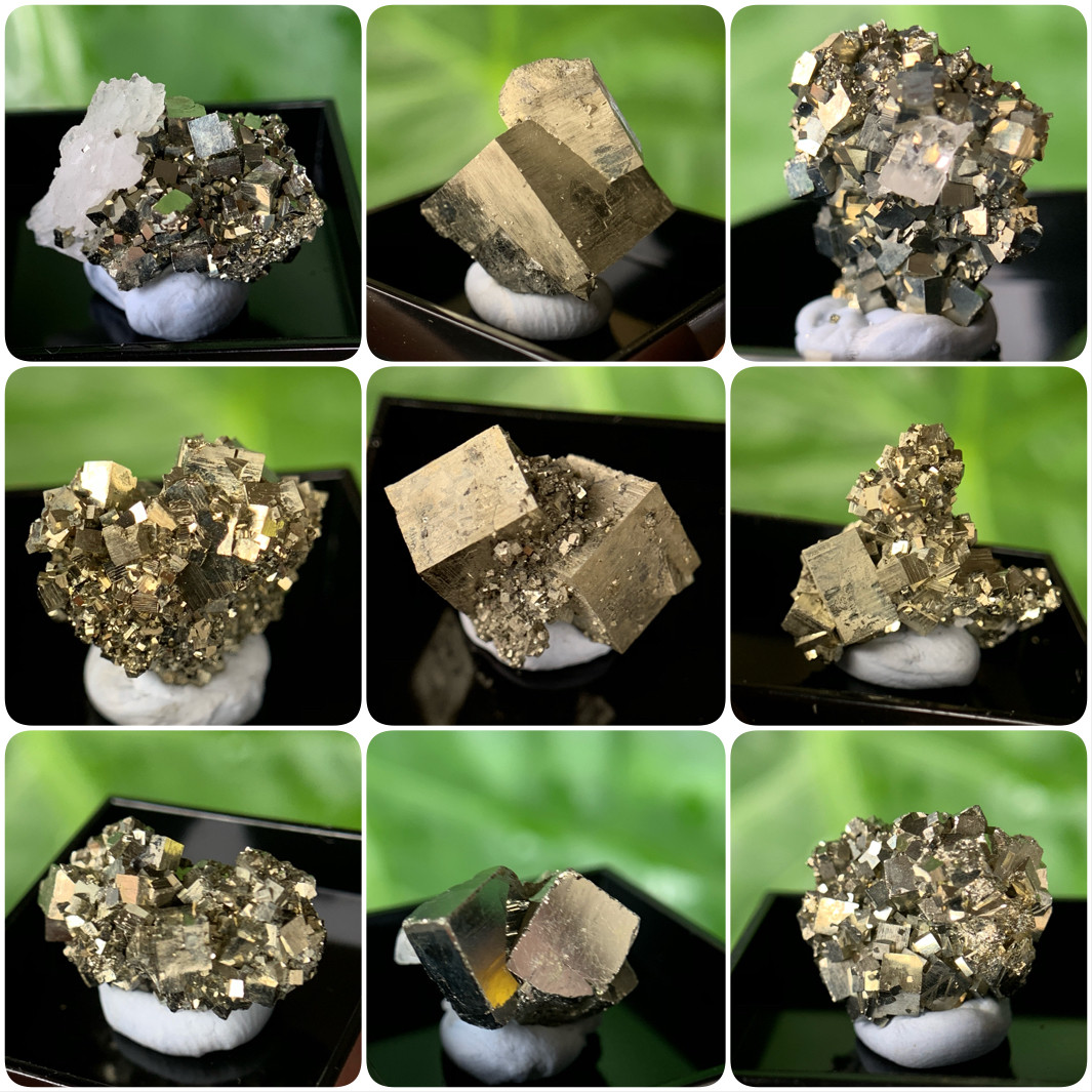 湖南省商宝産黄鉄鉱結晶標本 2.7cm ボックス入り、子供向け科学教育鉱物ギフトボックス