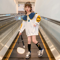 Girls autumn clothing sweatshirt 2022 new ocean gas trendy childrens childrens children Spring and autumn dolls collar blouses