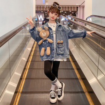 Girl Autumn Clothing Denim Jacket 2022 New Ocean Gas Children Spring Autumn Money online red blouses little girl Han version of childrens clothes