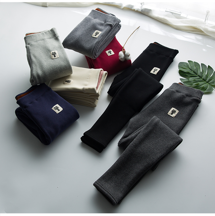 Quần legging nhung dày mặc quần nữ mùa đông cotton cỡ lớn quần ấm eo cao là quần lửng quần áo công sở nữ