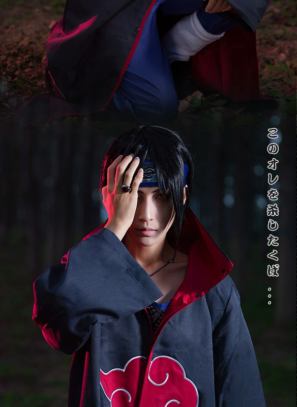 Xoài Anime Naruto Quần Áo Tổ Chức Akatsuki Cos Áo Choàng Sasuke Itachi Trang Phục Akatsuki Áo Gió Naruto Sasuke