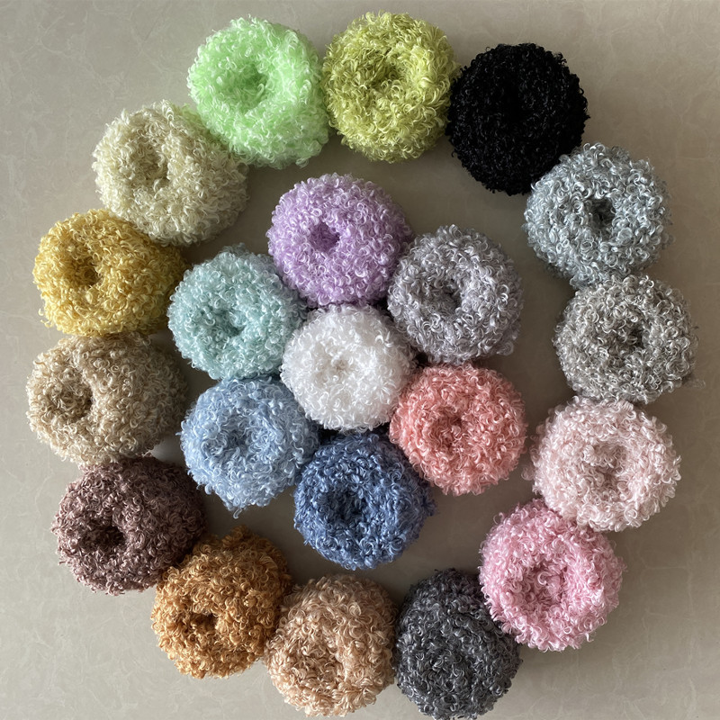 Teddy Curly Yarn Loop Yarn Handmade DIY Loop Velvet Crochet Yarn Hand-Knitted Scarf Special Doll Fabric