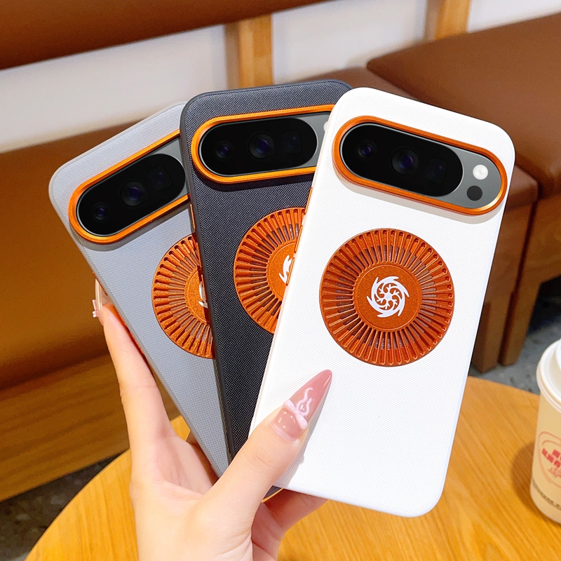 Suitable for Google Pixel 10 Pro XL Gold Armor Cooling Pixel 10A Phone Case Pixel 10 Pro New Simple Cooling Fan Protective Case Portable Cooling Case