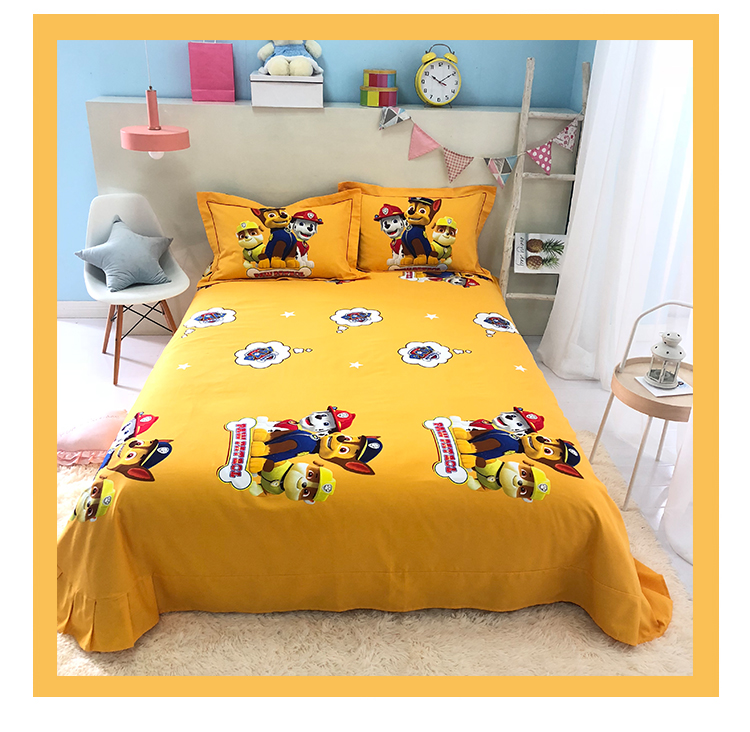 Phim hoạt hình chà nhám dày toàn bông 1 / 1.2 / 1.35 m giường trẻ em set bộ ba mảnh 1.5 / 1.8 m bốn mảnh - Bộ đồ giường bốn mảnh chăn ga gối everon 2020