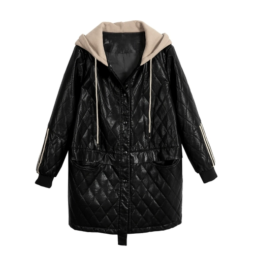 Демисезонная полиуретановая удерживающая тепло куртка с капюшоном, средней длины, коллекция 2021, в корейском стиле, в западном стиле