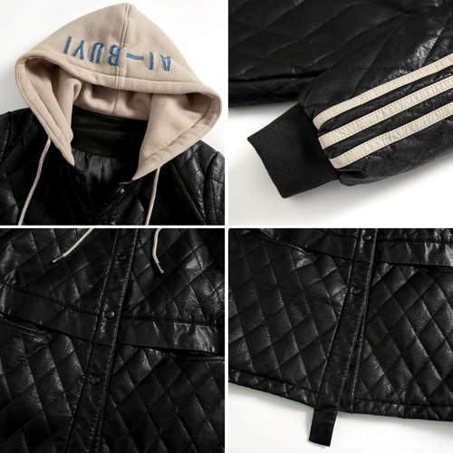 Демисезонная полиуретановая удерживающая тепло куртка с капюшоном, средней длины, коллекция 2021, в корейском стиле, в западном стиле